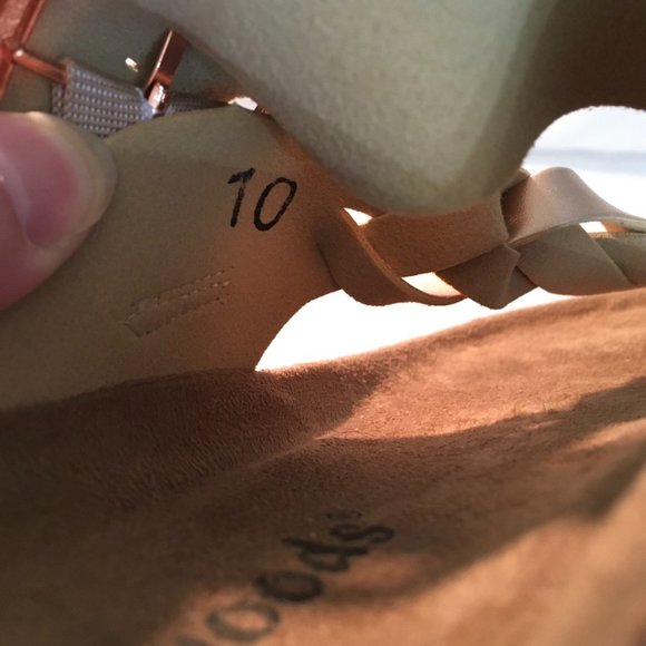 NWOT Outwoods Bork 67 Rose Gold Braided Sandals - Picture 6 of 7